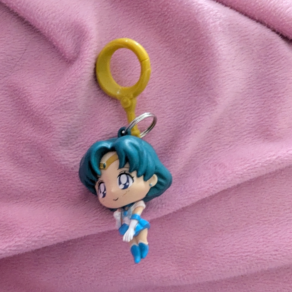 Sailor Moon Backpack Hanger Clip On Keychain Sailor Mercury - Picture 6 of 6